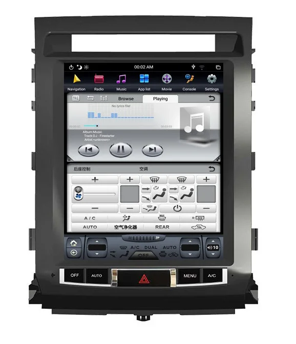 

12.1" tesla style vertical screen six core android 9.0 Car GPS radio Navigation for Toyota Land cruiser Roraima 2008-2015
