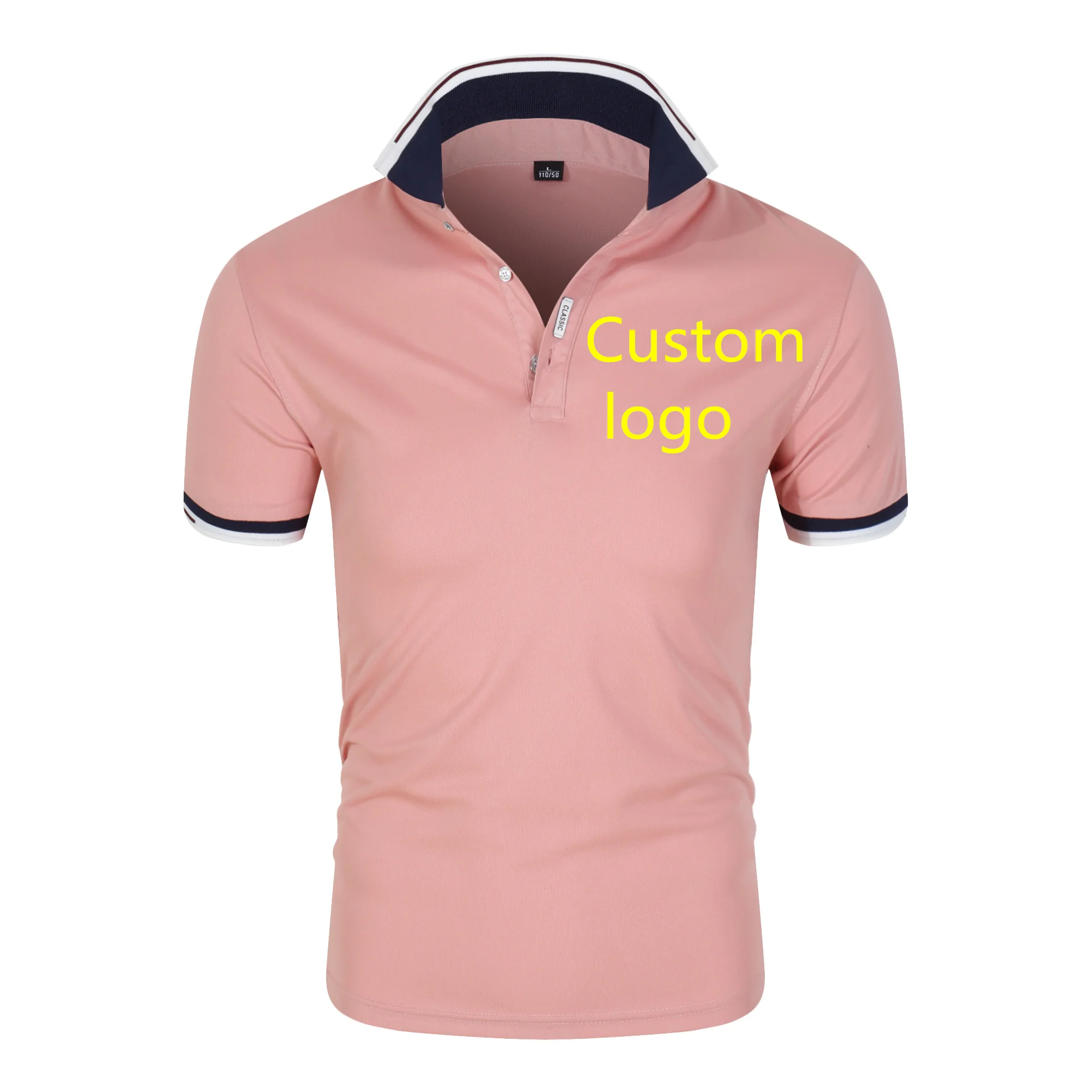 

2021 Newest Men's Summer short-sleeved Polo shirts fashion polo shirts casual slim solid color men's business shirts