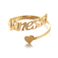 skqir custom name rings personalized heart stainless steel jewelry nameplate gold ring for couple women valentines day gifts