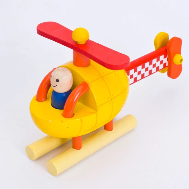 

F62D Magnetic Stacking Block Wooden Building Block Brain Developmental DIY Construction Block Toy Rocket Plane Helicopter