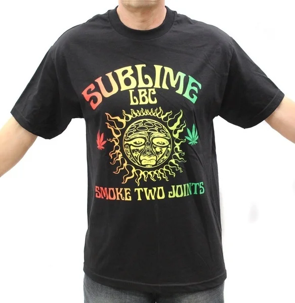 

Sublime Rock Band Rasta Sun Embroidered Graphic T-Shirts