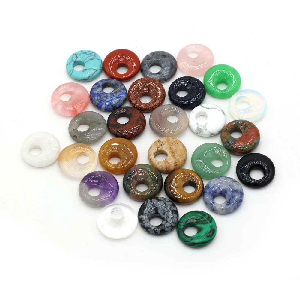 

Hot Selling Natural Semi-precious Stones Crystal Round Semi-hole Exquisite Beads Making DIY Fashion Bracelet Necklace Jewelry