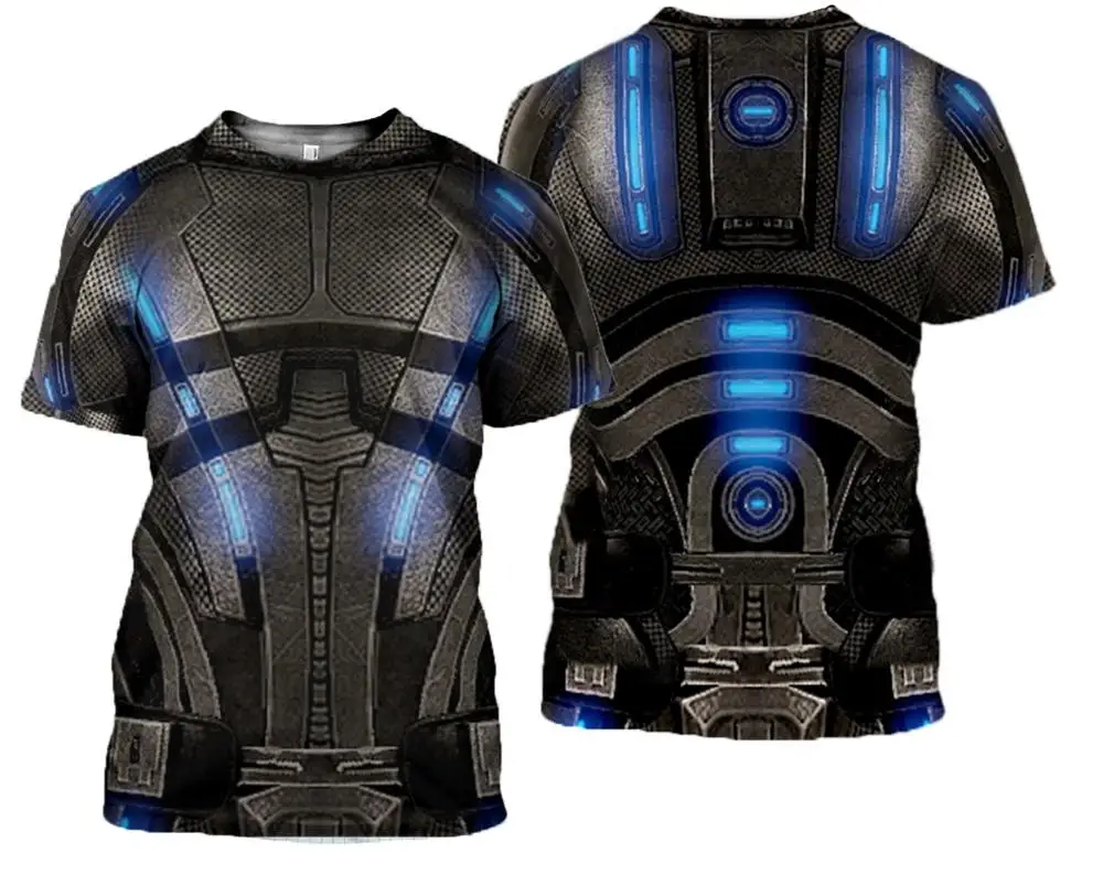 Футболка PLstar Cosmos Samurai armor Knights Templar 3d с принтом летние вечерние футболки Забавные