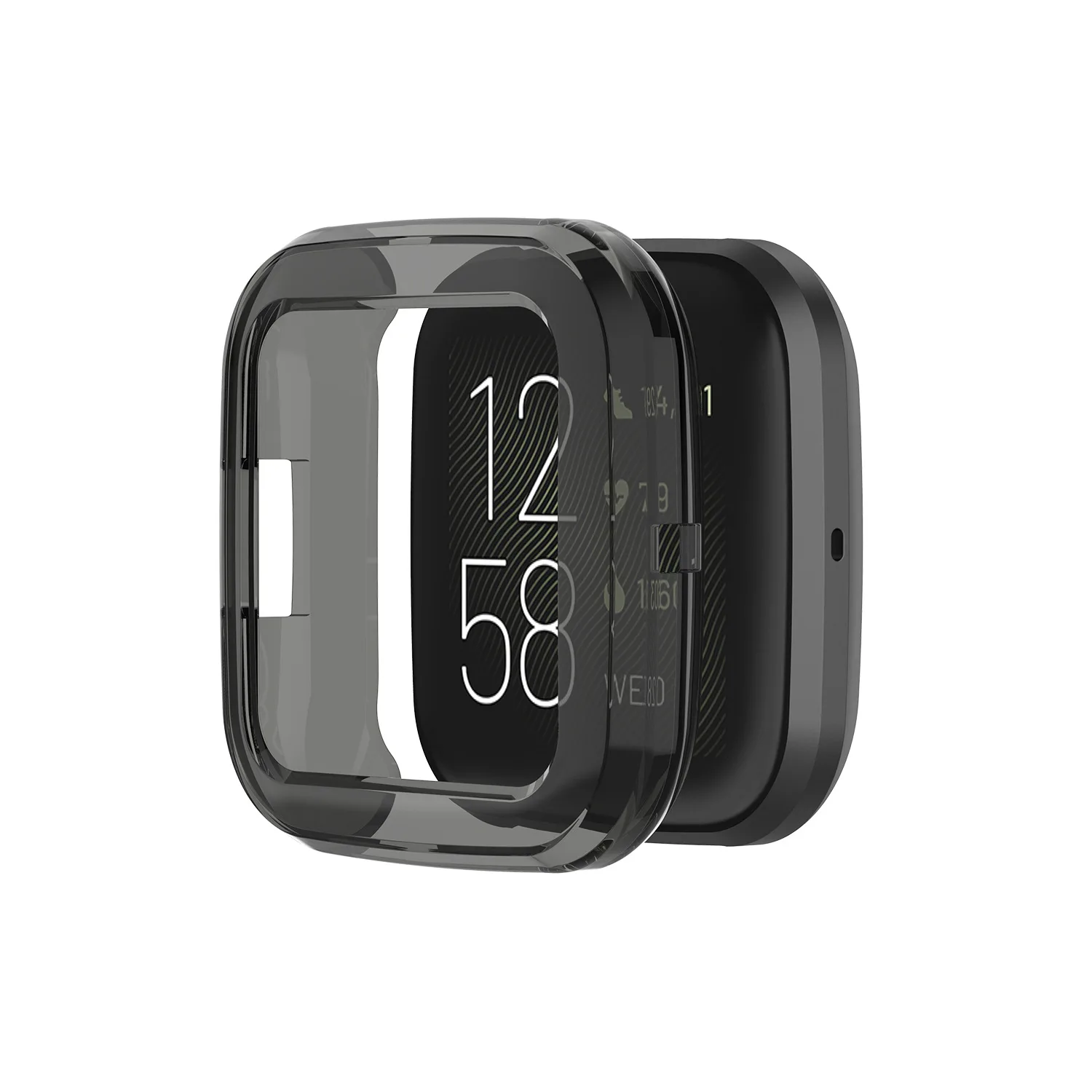 100 шт./лот прозрачный силикон чехол для Fitbit Versa 2 Смарт часы защитный чехол Сменные аксессуары ремешок для часов 6 цветов
