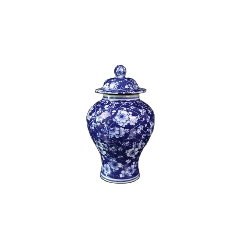 

Китайский старинный фарфор сине-белый горшок с рисунком ледяной сливы
