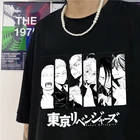 Футболка унисекс из хлопка с принтом, Токио Мстители, летняя свободная футболка с коротким рукавом и круглым вырезом в стиле Харадзюку, 2021