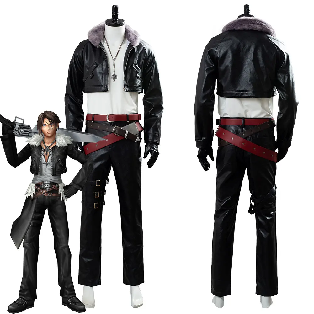 

Final Fantasy 8 Remastered Costume Squall Leonhart Cosplay Outfit Full Suit For Adult Halloween Carnival Costume