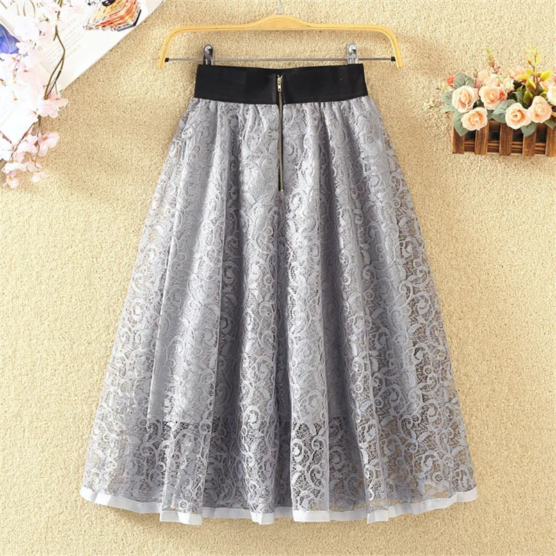 Новая Корейская версия юбка трапециевидной формы с высокой талией средней длины