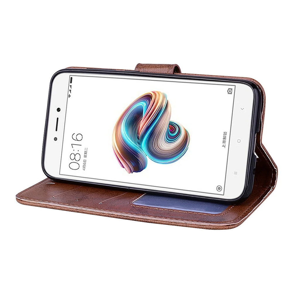 Магнитный чехол-бумажник в стиле ретро с изображением цветов и сердечек кожаный