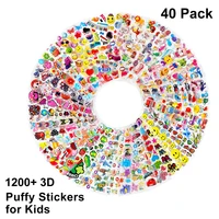 kids stickers 1200 40 different sheets3d puffy stickers for kids bulk stickers for girl boy birthday gift scrapbooking pegatina