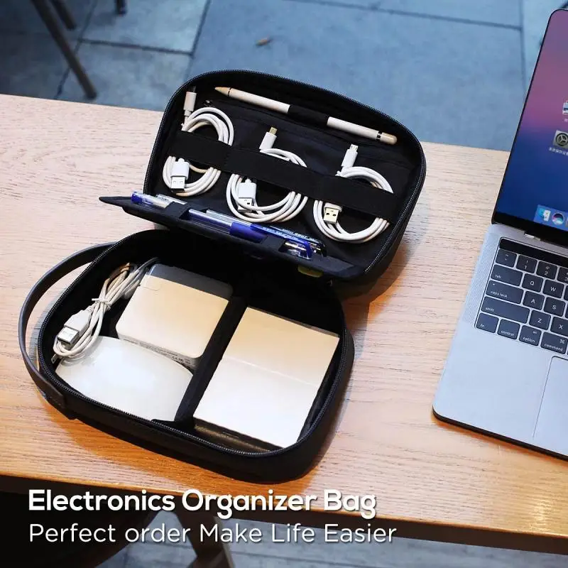 Цена Портативный дорожный Органайзер NIDOO для кабеля, сумка, электронные аксессуары, чехол для переноски для цифровой камеры, зарядное устройство...