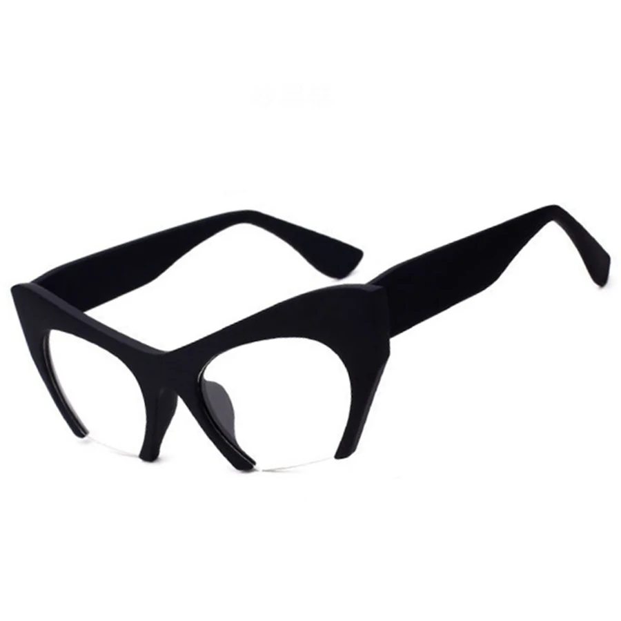Очки кошачий глаз женские винтажные оптические аксессуары в чёрной оправе с