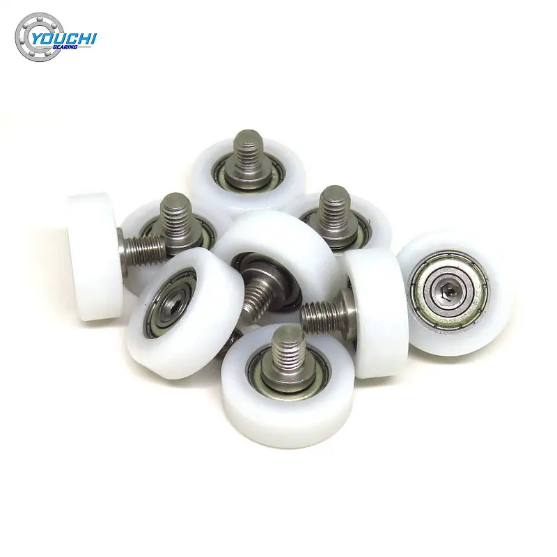 Ролики с покрытием из пом 19 мм винтом M5 и подшипником 605 10 шт. BS60519-7C1L6M5 19x7 для