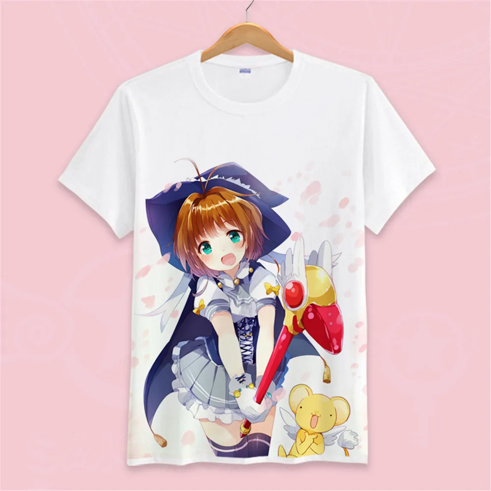 Карта captor Sakura футболка карта Captor Футболка мужская &quotАниме&quot Kawaii женские топы