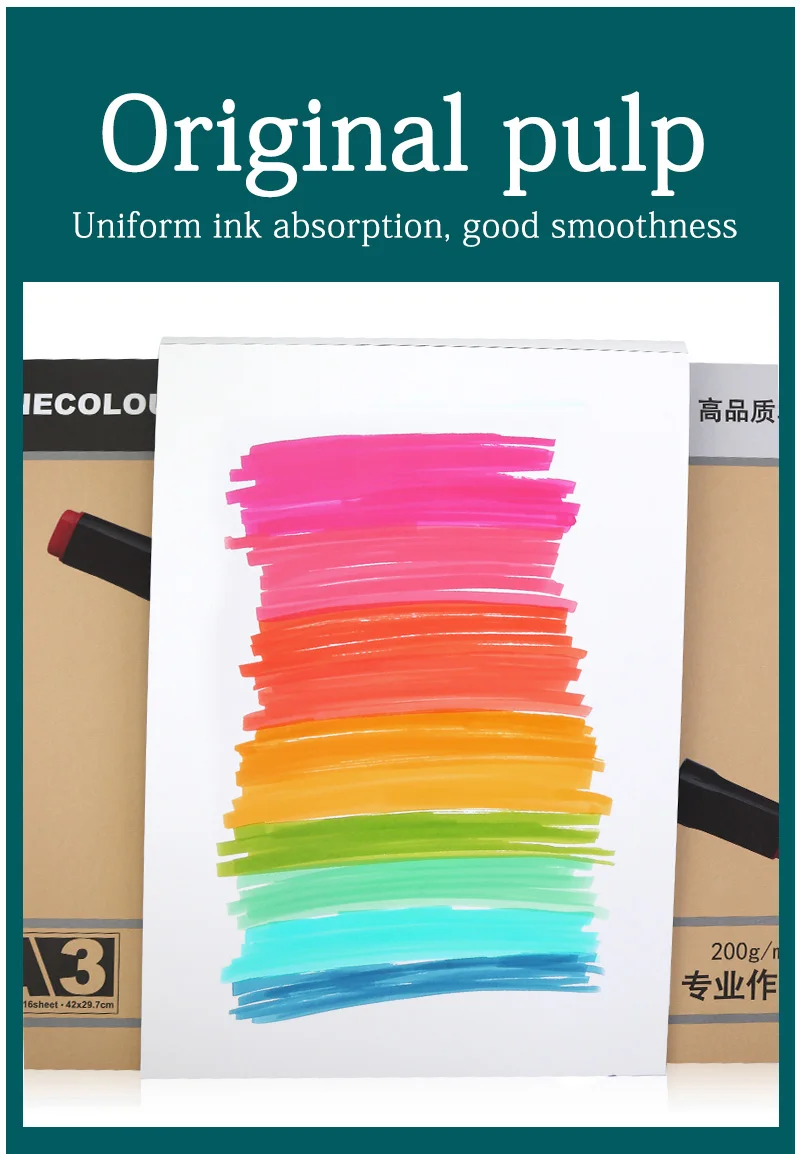 FINECOLOUR блок для заметок 32 K/A3/A4 Sketchbook маркер книга 16/25 листов Профессиональный/Junior Art Рисование ноутбука notieboek