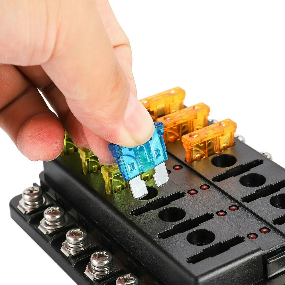 

300pcs Car Fuses Flat Fuse Medium And Small 2-40A Set High Quality Aluminum Alloy Insulating Plastic With Transparent Cover