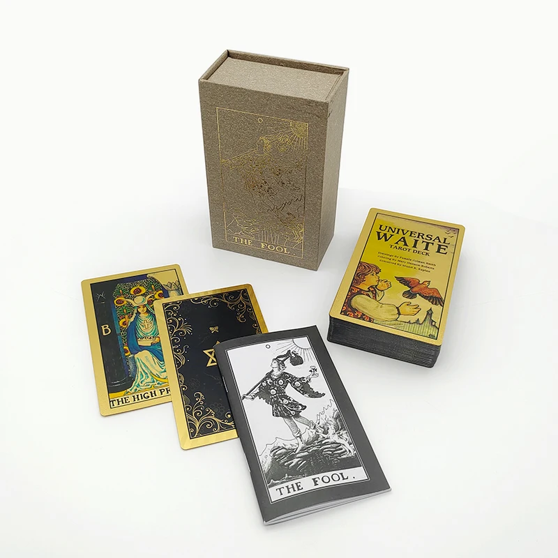 Золотой водонепроницаемый Таро из фольги The Neo Rider в тайном стиле | Спорт и