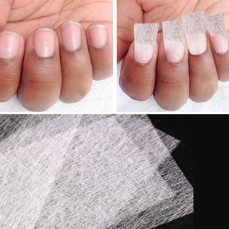 Nail Art нетканые шелковые гелевые наконечники набор для наращивания стекловолокна DIY Маникюрный аксессуар JIU55