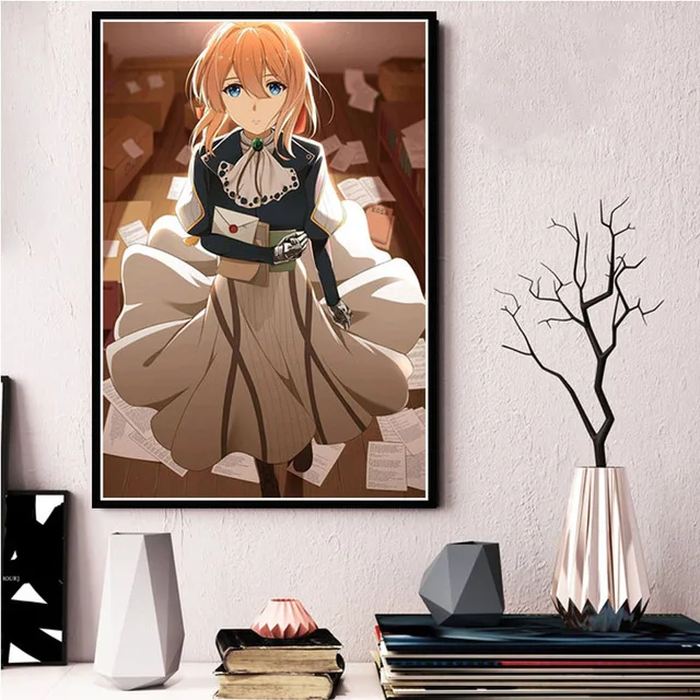 Violet Evergarden японское аниме Картина на холсте скандинавский стиль постеры и принты