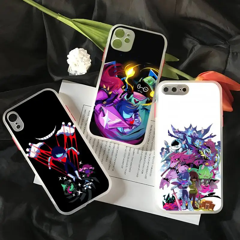 

Deltarune Pixel Game Phone Case White Color Matte Transparent For iPhone 12 Mini 11 Pro X XR XS Max 7 8 Plus Cover Funda