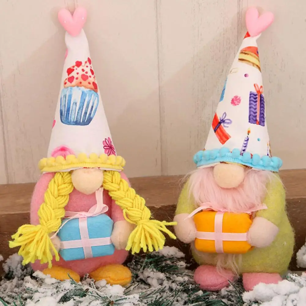 

40%HOTGnome Doll Lightweight Portable Cute Faceless Dwarf Rudolph Toy Window Decoration Doll for Birthday