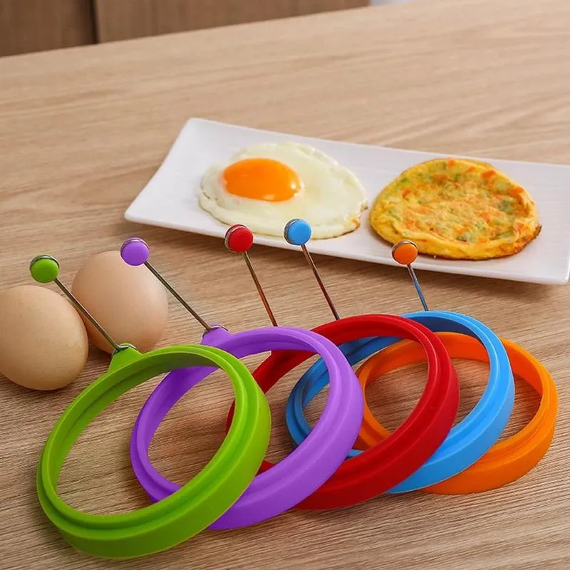 

1pc Egg Shaper Creative Silicone Fried Egg Round Shaper Mould Omelette Home Mold Shaper Pancake Eggs Kitchen Ring Tool Egg P9M5