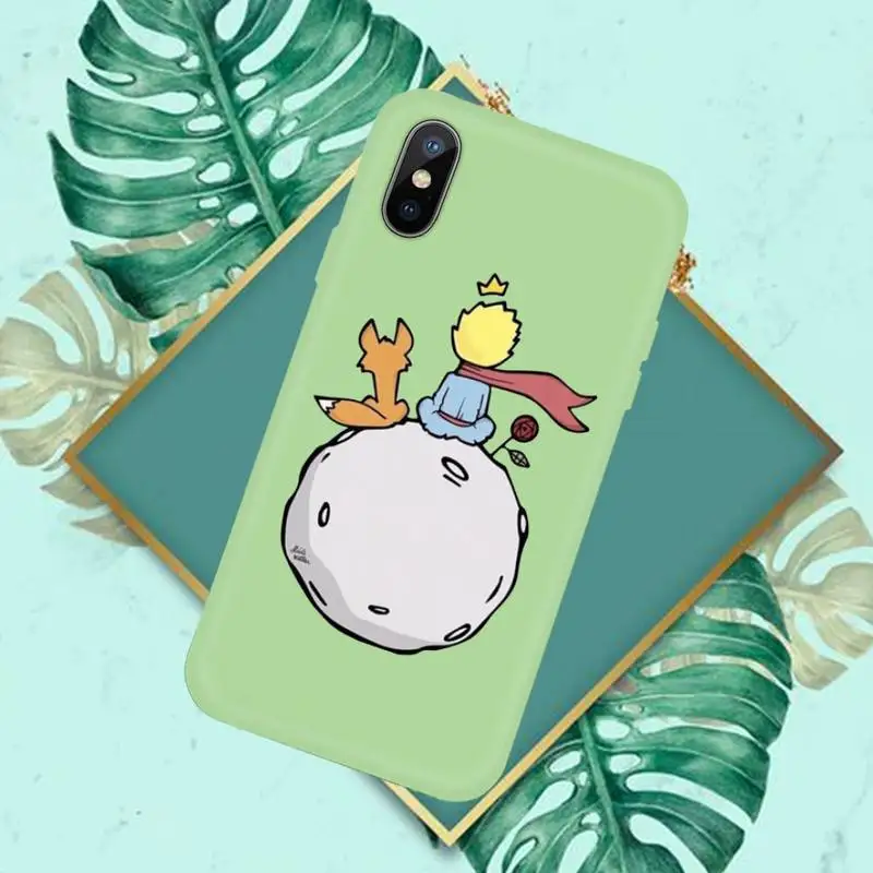 

Little Prince Phone Case Candy Color for iPhone 6 7 8 11 12 s mini pro X XS XR MAX Plus