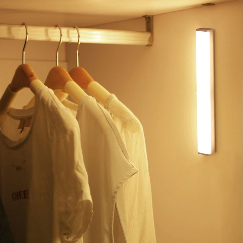 Светодиодный Ночной светильник движения Сенсор Беспроводной Usb Rechargeable15 20 30 50 см