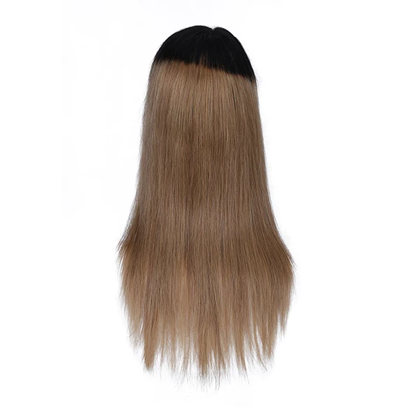 HairUGo, перуанские прямые волосы, 4*4, шнуровка, парик, жук, Омбре, человеческие волосы, парики для женщин, Remy, предварительно выщипанные, натуральные волосы - Цвет волос: 1B27