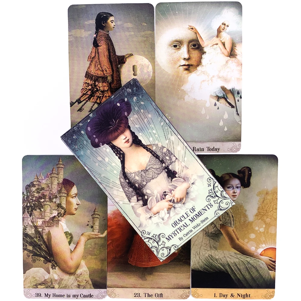 

Oracle of Mystical Moments Cards Divination High Quality Special Style Art Nouveau Adult Games for Party Witchcraft Supplies