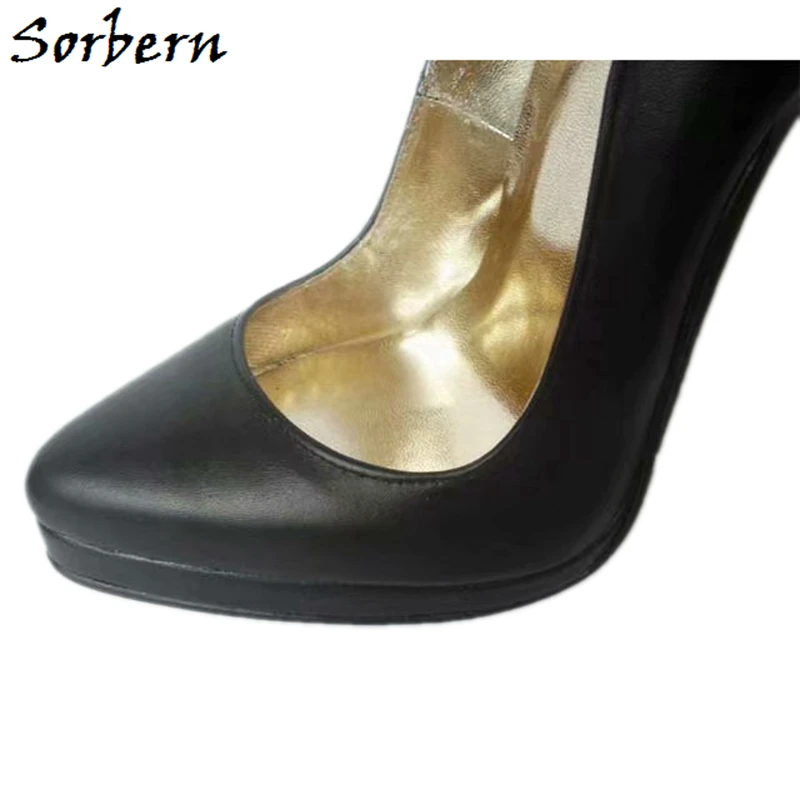 Sorbern/женские туфли-лодочки на высоком каблуке 6,4 дюйма; туфли без застежки; женские вечерние туфли на каблуке для стриптиза; черные туфли-лодочки; Каблук 12; обувь для трансвеститов