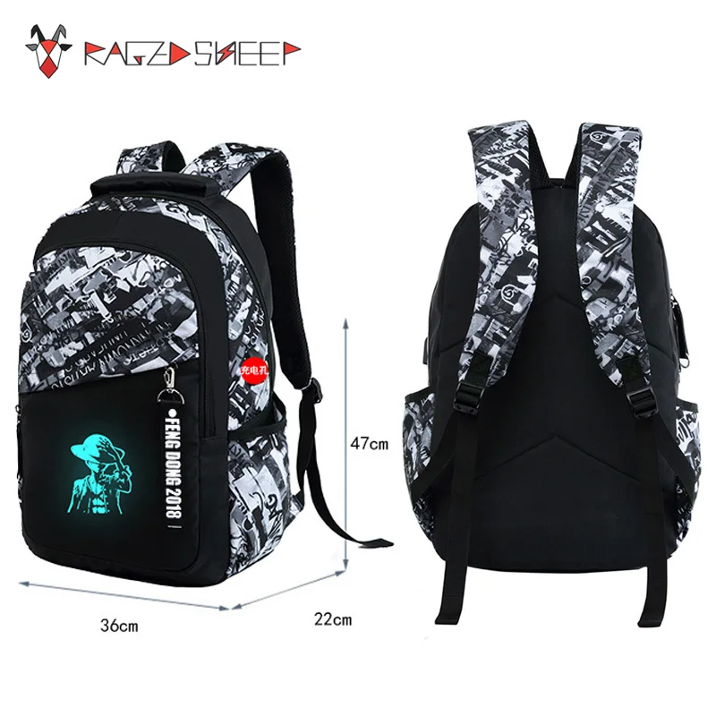 Новинка 2020 мужская сумка водонепроницаемые Оксфордские рюкзаки светящийся USB