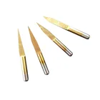 Гравировальный титановый резак PCB, гравировальные биты, фрезерный станок с ЧПУ, V-образная титановая фреза, 10 шт., 3,175, 18