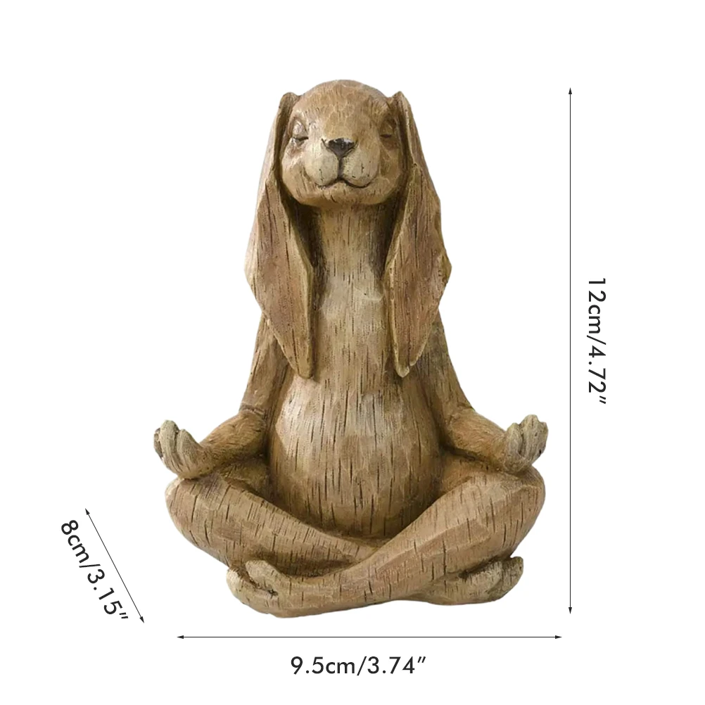 

Buddha Animal Statue Rabbit Statue Relaxed Pose Home Memorial Decor Meditation Decor Yoga Decor