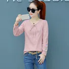 Женские топы, Весенняя рубашка, женские блузки с вышивкой, однотонные повседневные блузки в офисном стиле с цветочным принтом, белые, синие, розовые