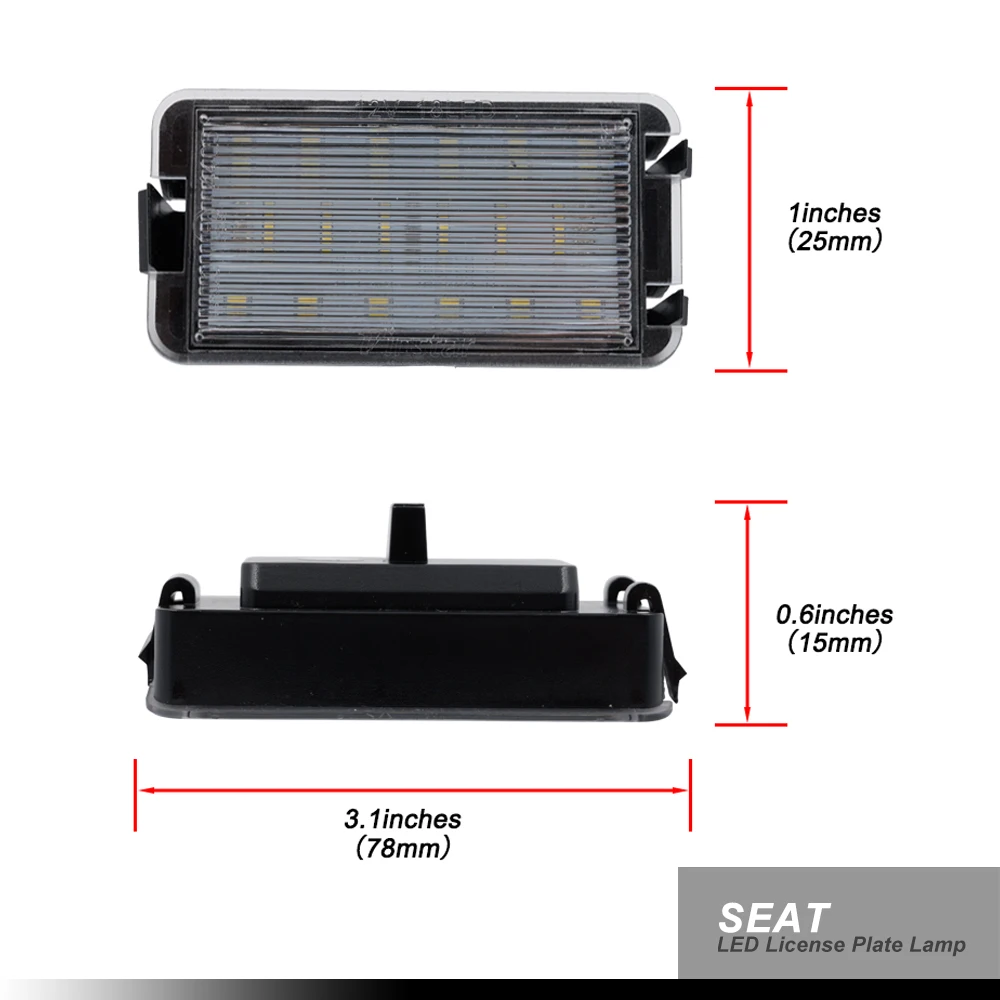 2x светодиодный номерной знак огни для Seat Ibiza 6L 99 09 Altea 04 14 Arosa 97 Leon 06 к o II III Cordoba