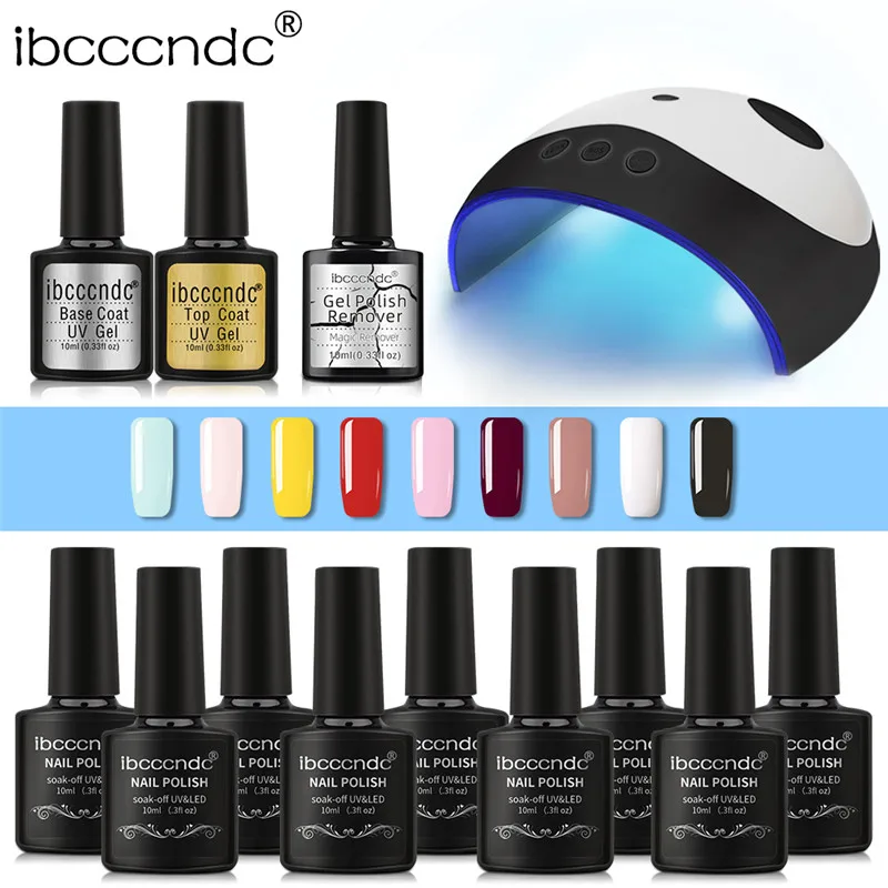 Набор для маникюра с УФ лампой 36 Вт СВЕТОДИОДНЫЙ сушки гель лака ногтей