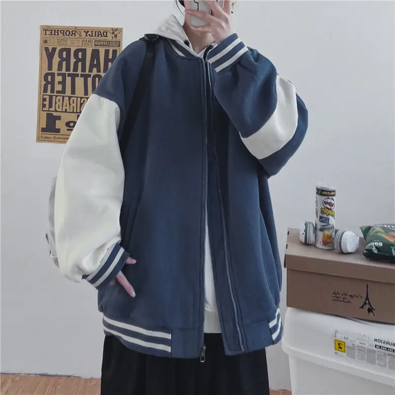 Neploha Men's Ice Printed Jackets Casual Oversize Woman Coats 2021 Fashion Japanese Style Long Sleeve Jacket Men Clothing | Мужская