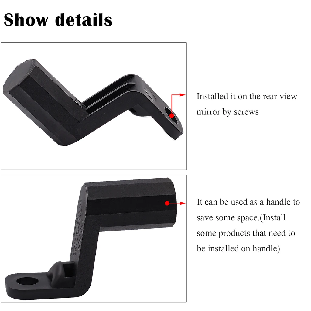 

Motorcycle Rearview Mirror Extender Bracket For Phone Holder Mount Clamp