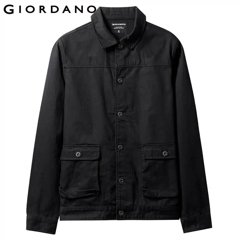 Giordano.мужской жакет на пуговицах из натурального хлопка,выполнен в двух цветовых решениях
