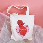 Холщовая сумка-мессенджер с изображением дьявола, на День святого Валентина