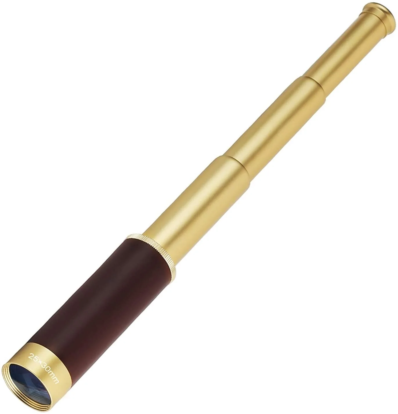 

Telescope Brass Spyglass Pirate Monocular, Waterproof Pocket Mini Telescope Monocular, 25x30 Zoomable Collapsible Vintage