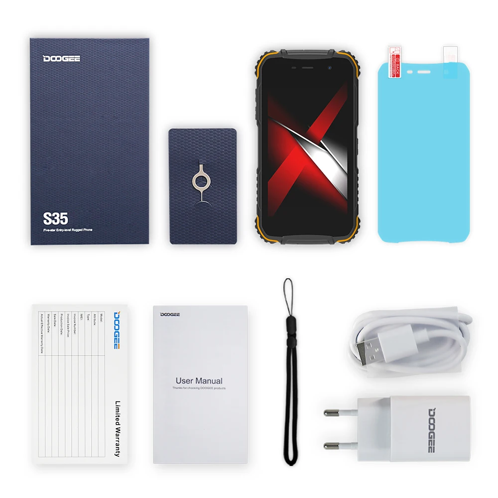 Смартфон DOOGEE S35 защищенный 13 МП 360 дюйма 2 + 16 ГБ 4350 мАч | Мобильные телефоны и