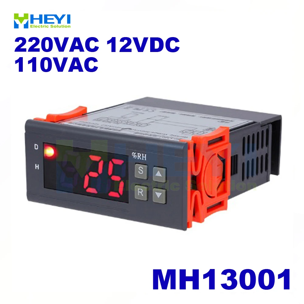 

MH13001 AC110V AC220V DC12V Digital Air Humidity Controller 1%RH~99%RH Hygrostat Humidistat Humidification Dehumidification Tool