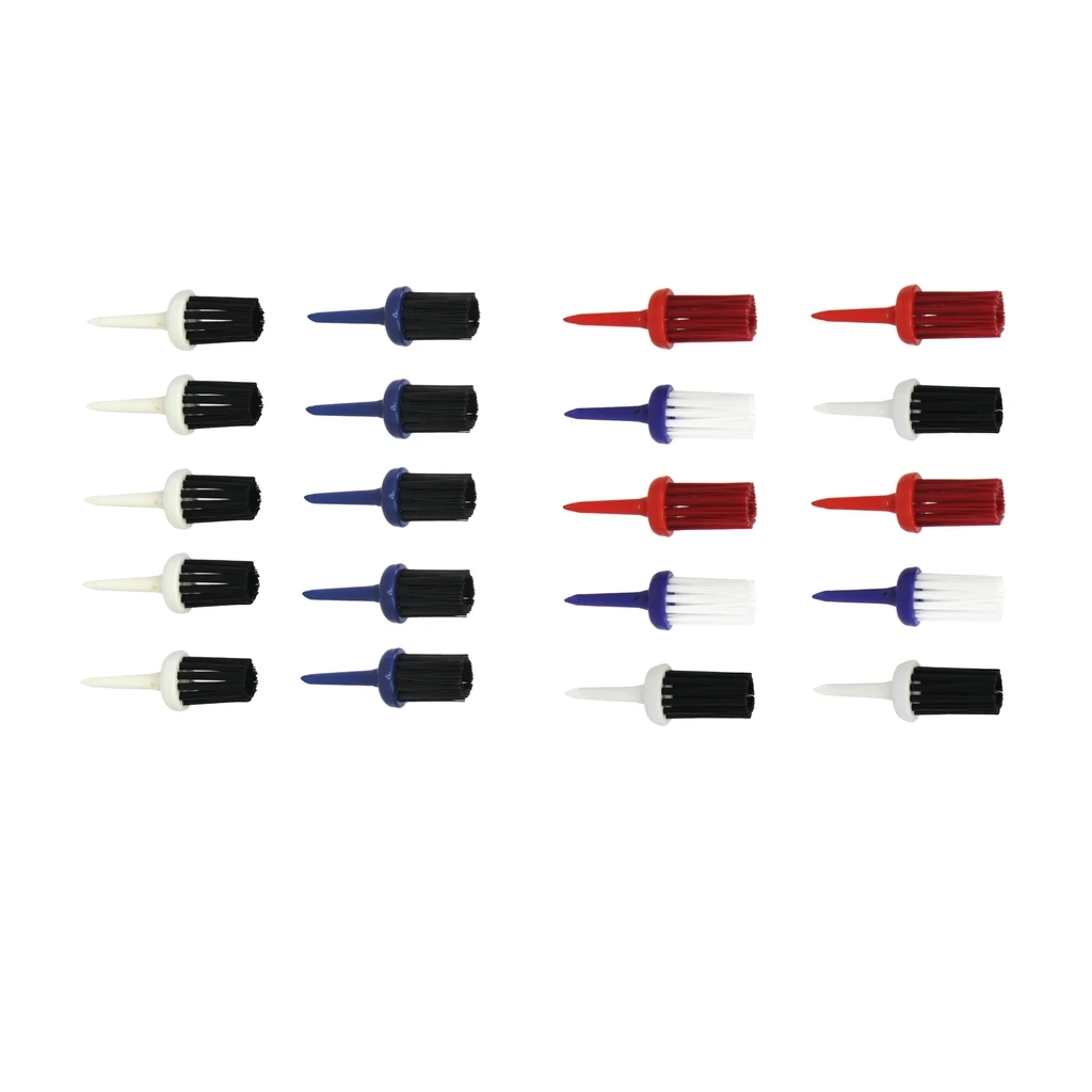 

Pack of 10pcs Golf Tees Brush Driver Training Golfer Aids Supplies