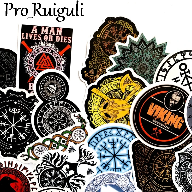 50pcs Vikings Children Scrapbooking Stickers Waterproof PVC Skateboard Guitar Suitcase Funny Graffiti Sticker Kids Classic Toy | Дом и сад
