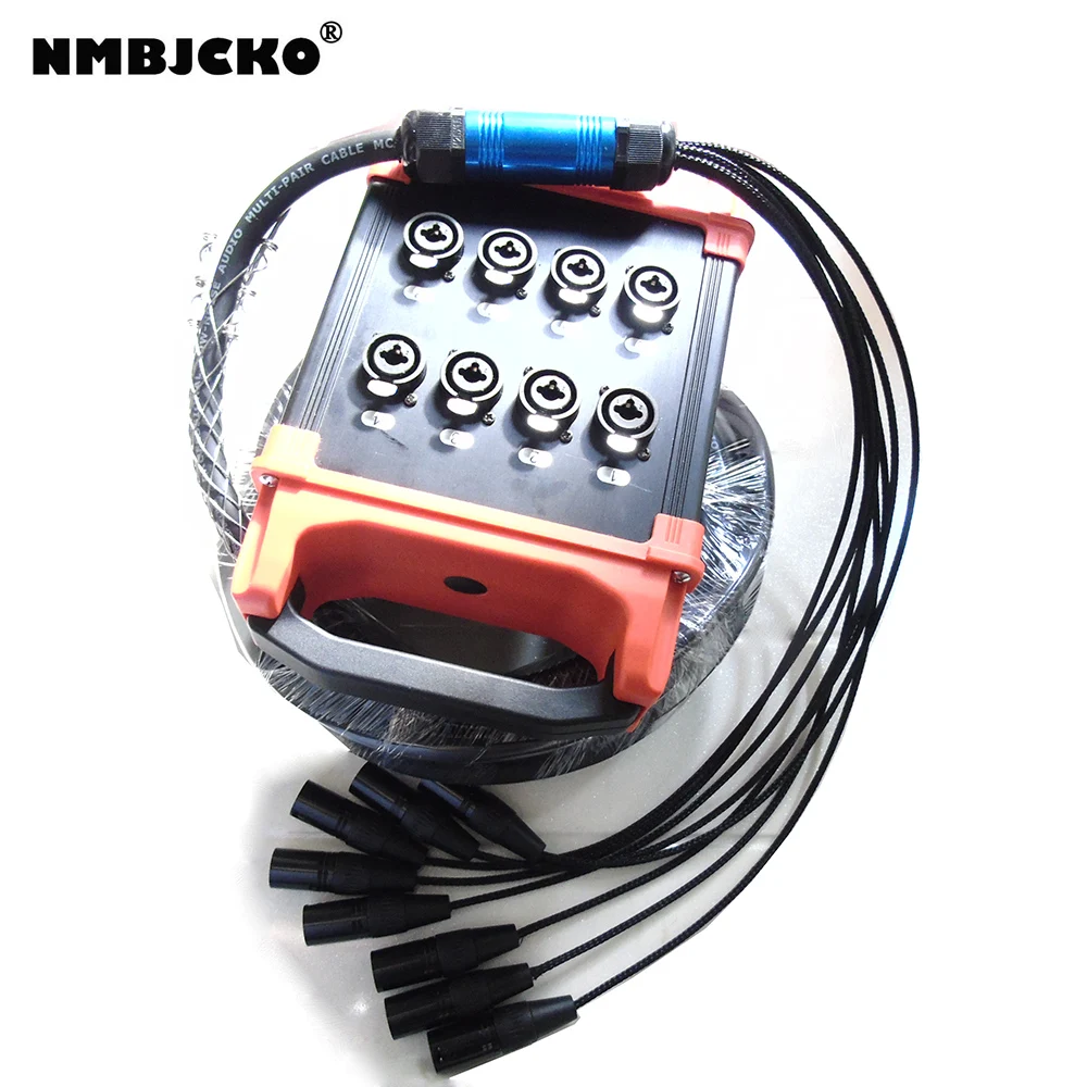 NMBJCKO Новый 8 канальный 3 контактный Змеиный кабель XLR со штекером к