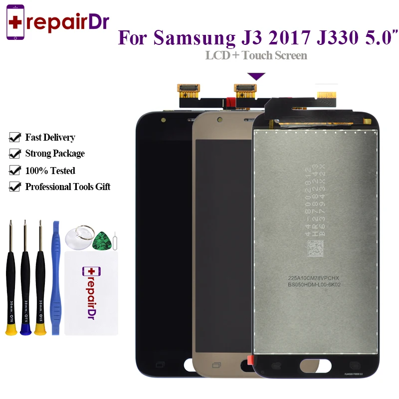 Оригинальный сенсорный ЖК дисплей для Samsung Galaxy J3 2017 J330 J330FN стеклянный дигитайзер