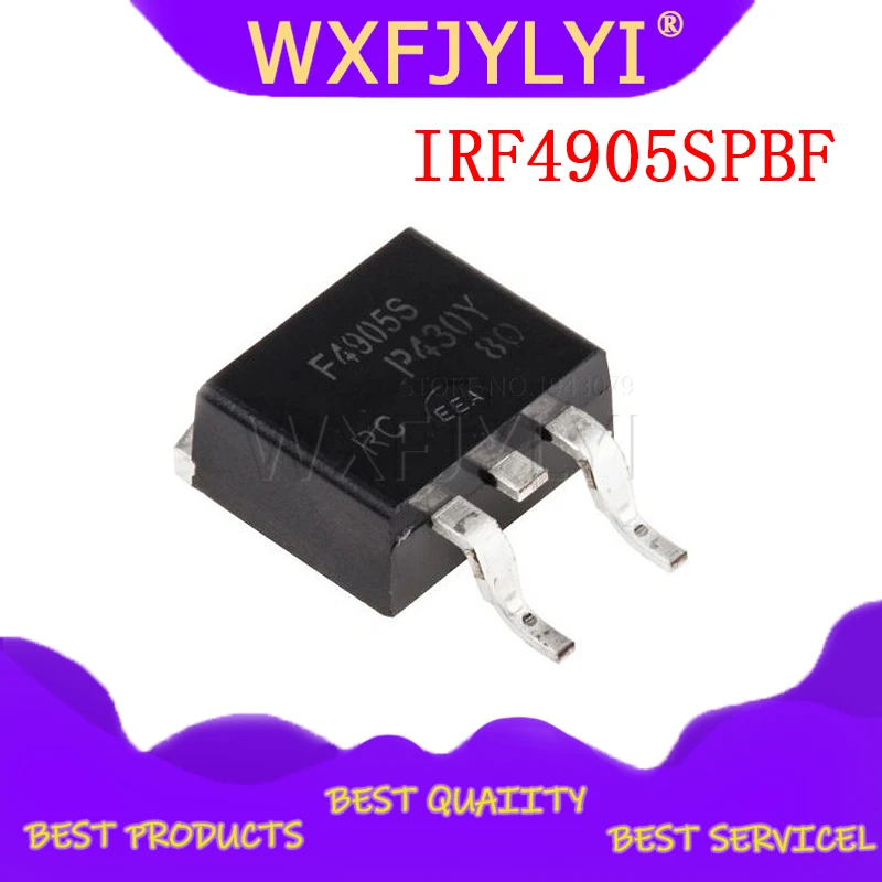 Новинка, оригинальный чипсет IC, IRF4905STRLPBF TO-263 IRF4905S TO263 F4905S IRF4905 D2PAK 42A 55V SMD MOSFET, 10 шт. Новинка, оригинальный чипсет IC, IRF4905STRLPBF TO-263 IRF4905S TO263 F4905S IRF4905 D2PAK 42A 55V SMD MOSFET, 10 шт.
