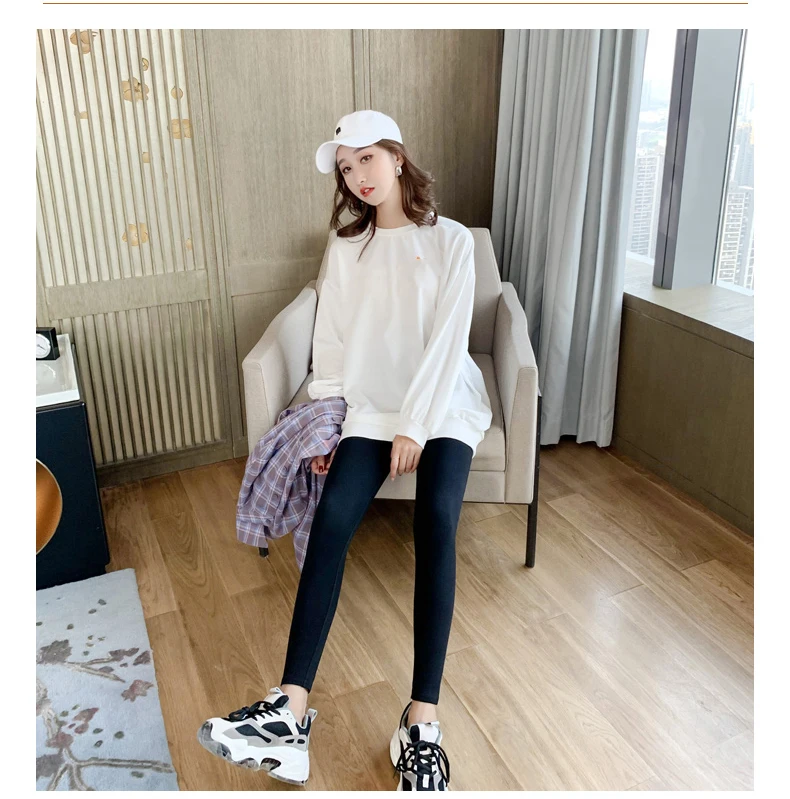 

2021 черные хлопковые леггинсы для женщин верхняя одежда новый стиль облегающие